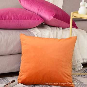 Colored Velvet Decorative Square Pillow Cases